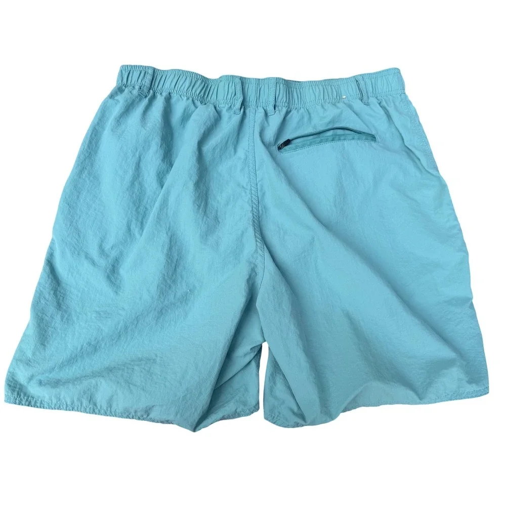 AFTCO Fishing Shorts Teal Blue Quick Dry Elastic Waist Mens Size XL